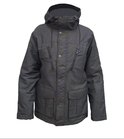 HoodLamb Men's Dark Heather Grey Hemp Technical Windbreaker MWJ013 NWT