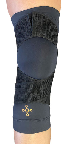 TOMMIE COPPER 2-Pack Black Compression Knee Sleeves w/ Adjustable Straps