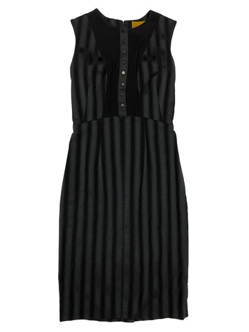 Hanley Mellon Women's Tuxedo Bib Sheath Dress