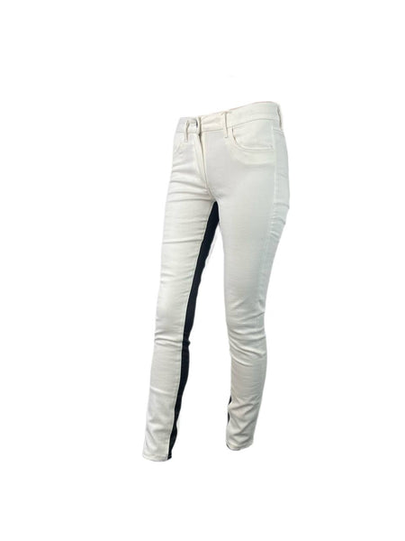 3X1 Women's White Crop Contrast Mid Rise Jeans #168 27 NWT
