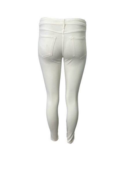 3X1 Women's White Crop Contrast Mid Rise Jeans #168 27 NWT