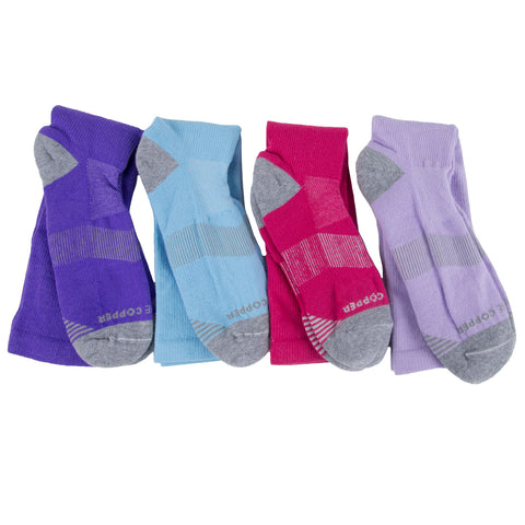 TOMMIE COPPER Women's 4 Pair Pastel Compression Over The Calf Socks