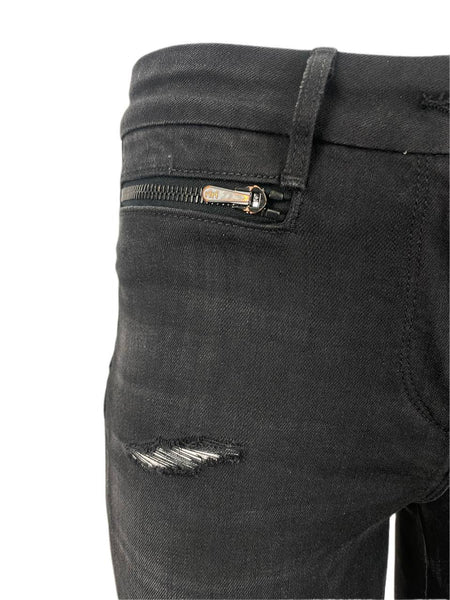 3X1 Women's Grey Zip Mid Rise Wrap Jeans #191 26 NWT