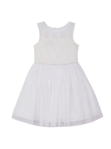 PIPPA & JULIE Girl's White Illusion Neck Tutu Dress #200 6 NWT