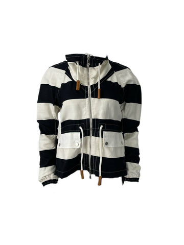 DEREK LAM Women's Black White Zip Outwear Jacket #301SH NWT