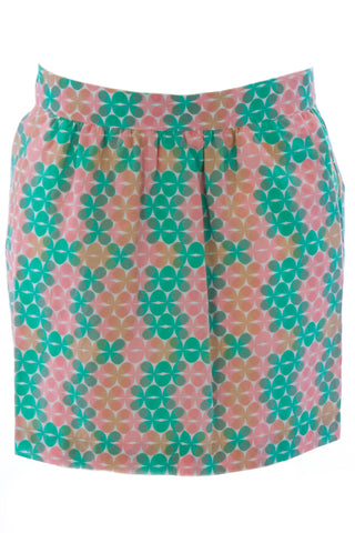 ELIZABETH MCKAY Clubs Multi-Color Side Pocket Hipster Skirt 3063 $190 NWT