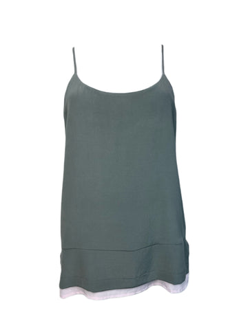 ECRU Women's Grey Fennel Hydrangea Top #3226 S NWT