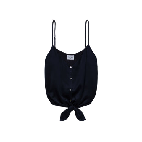 CAMI Women's Black Casual Button Front Top #394 M NWT