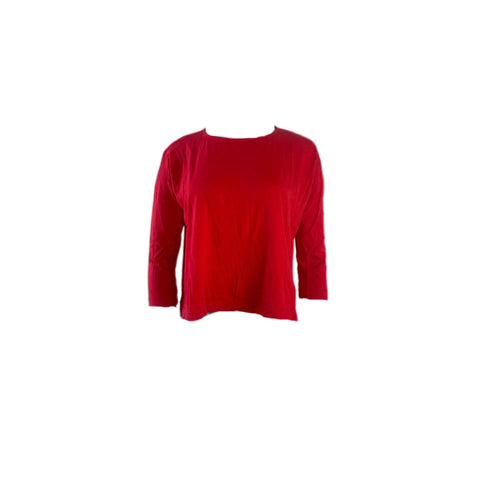 SUZIE KONDI Women's French Red 3/4 Sleeve Blouse #IAS137 Sz X-Small $80 NWT