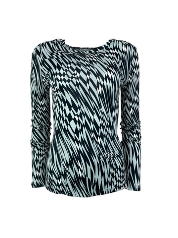 VERSACE COLLECTION Women's Multicolored Jersey Top #G31630 42 NWT