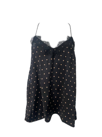 CAMI Women's Black Racer Back Top #595 L NWT