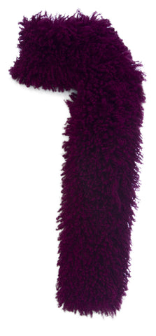 STEVIE MAC Women's Cabernet Faux Curly Mongolian Lamb Scarf #719 Sz O/S NEW
