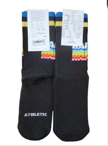 HAPPY SOCKS Women's Black Athletic Arch Support Cushioned Socks 5.5-9.5 NWT