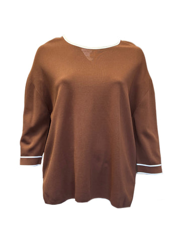 Marina Rinaldi Women's Brown Abbracci Pullover Sweater NWT