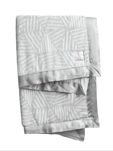 LITTLE GIRAFFE Baby's Grey Abstract Super Soft Luxe Blanket 29"x35" NWT