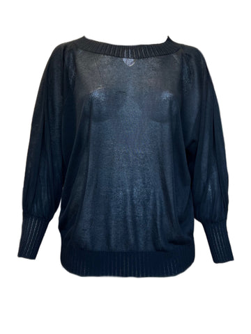 Marina Rinaldi Women's Black Acropoli Pullover Sweater NWT