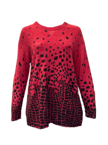 Marina Rinaldi Women's Red Adibire Knitted Sweater NWT