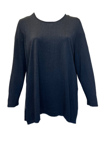 Marina Rinaldi Women's Black Agave Pullover Sweater NWT