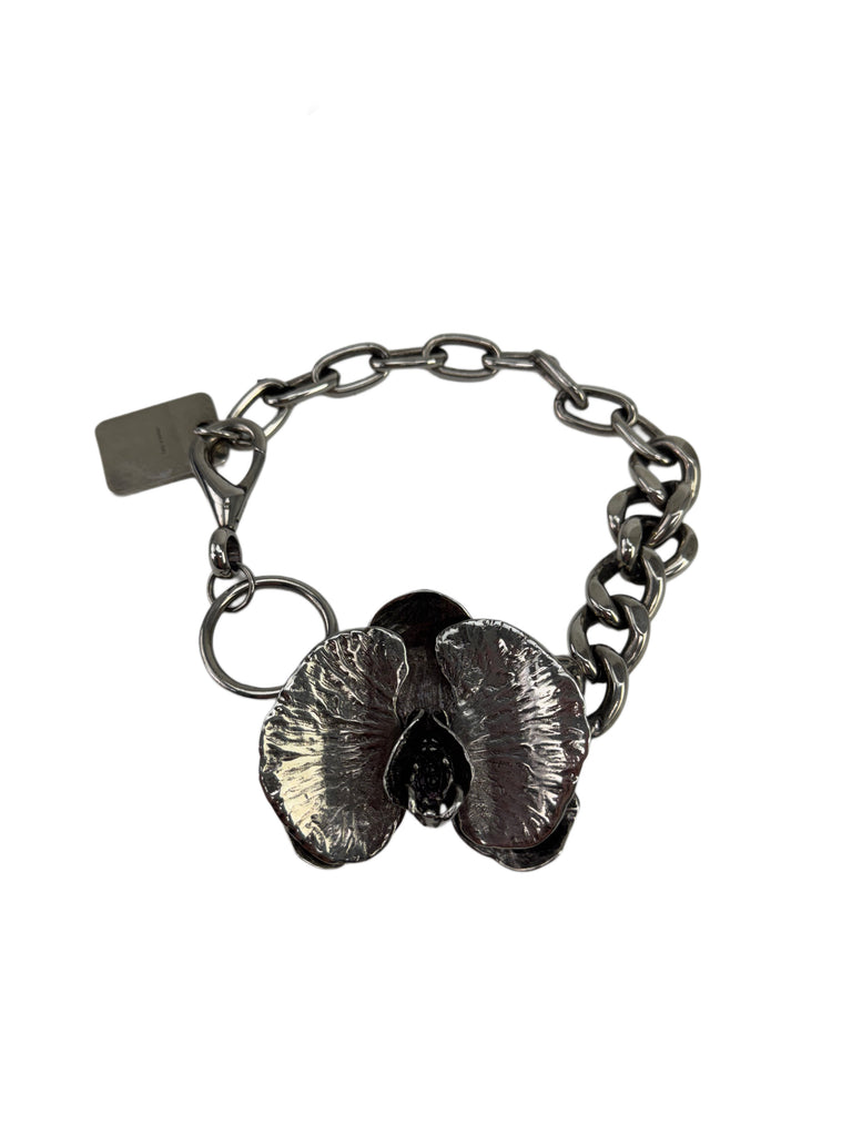 Max Mara Women's Silver Agiate Choker Necklace NWT