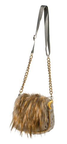 DOUGLAS Cuddle Toys Christine Clark Moonbeam Fur Crossover Bag - 1124 NEW