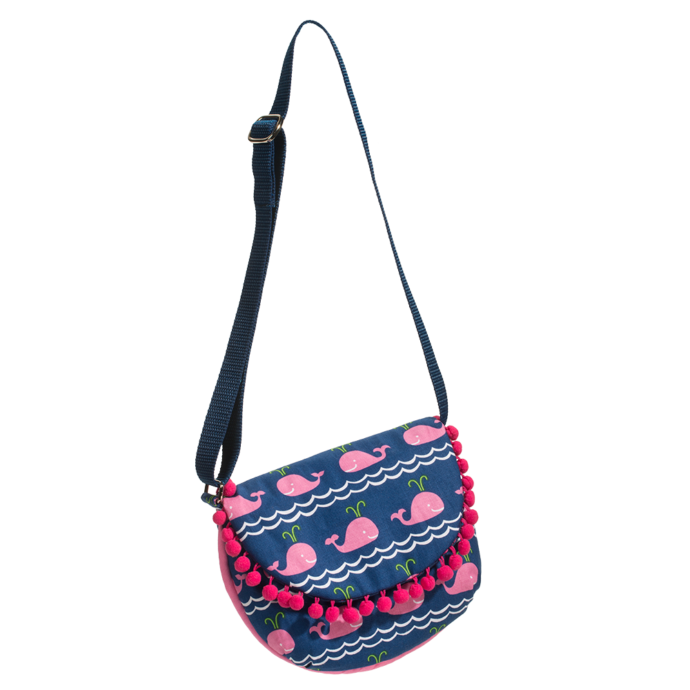 DOUGLAS Cuddle Toys Pink Whale Crossbody Bag - 7247 NEW