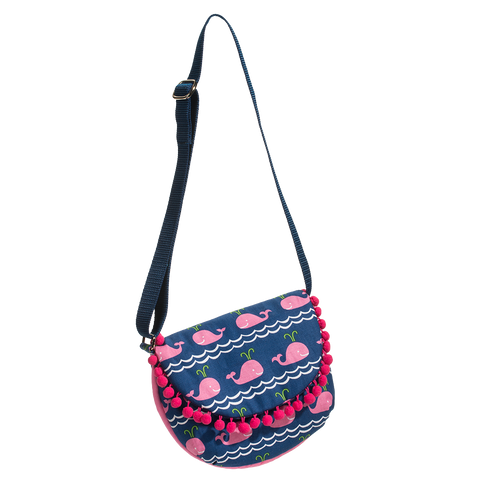 DOUGLAS Cuddle Toys Pink Whale Crossbody Bag - 7247 NEW