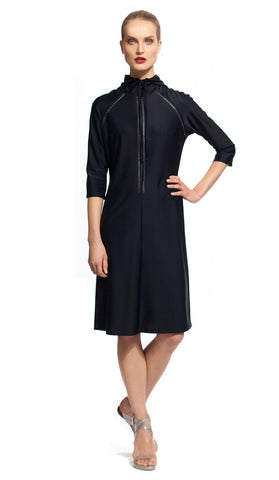 MODEST SEA Beatrice Black 3/4 Sleeve Swim Dress Burkini 11033 $149 NEW