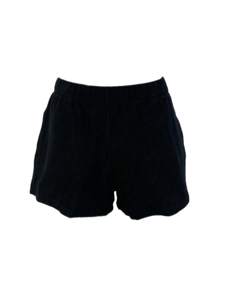 SUZIE KONDI Women's Black Velour Track Shorts #3010 Sz X-Small $115 NWT