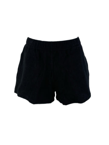 SUZIE KONDI Women's Black Velour Track Shorts #3010 Sz X-Small $115 NWT
