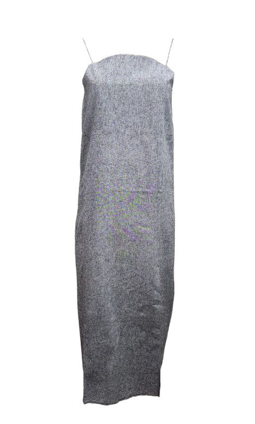 HoodLamb Women's Black Spaghetti Strap Hemp Dress with Split 420 NWT