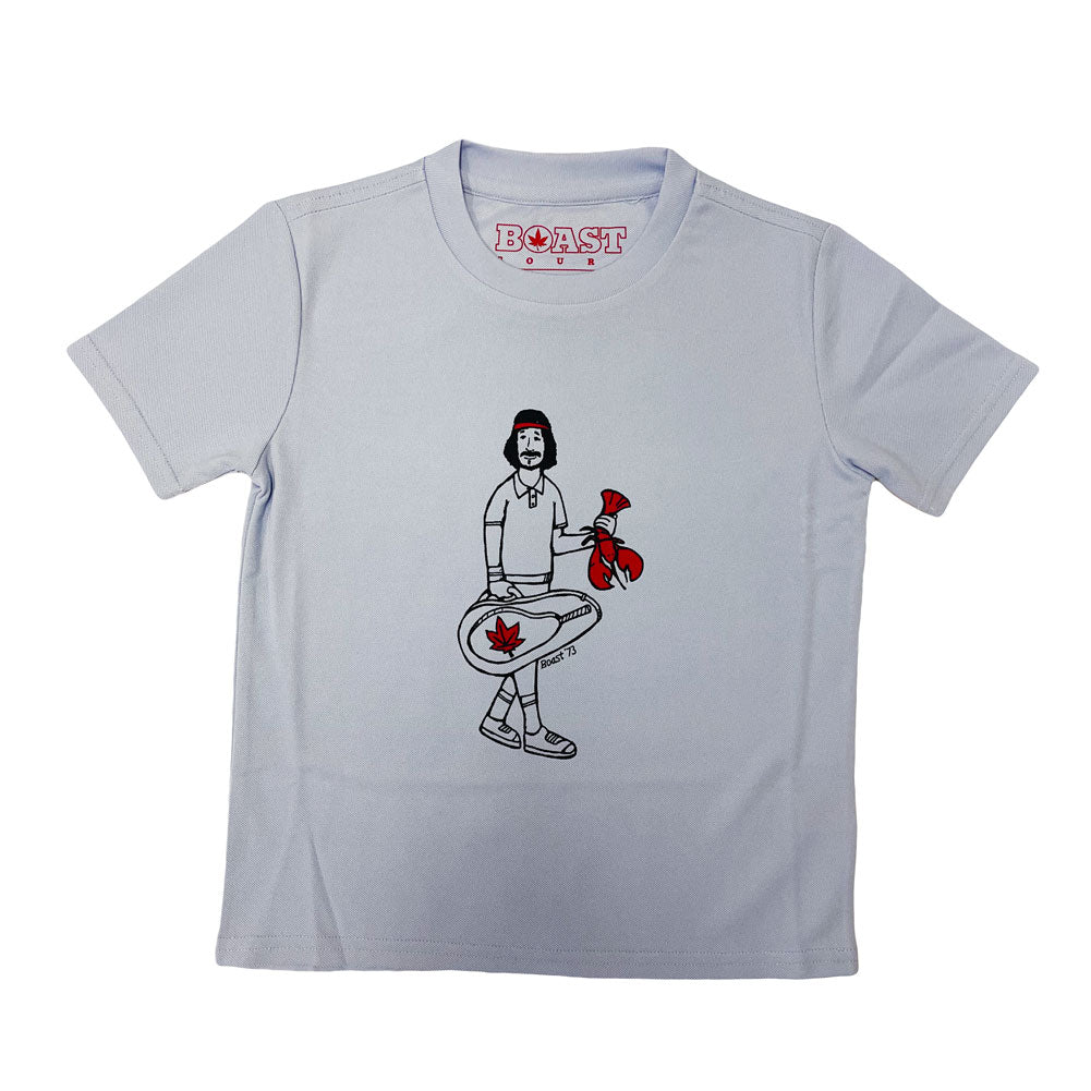 Boast Kid's Unisex Light Blue Printed Court Tee $40 NEW