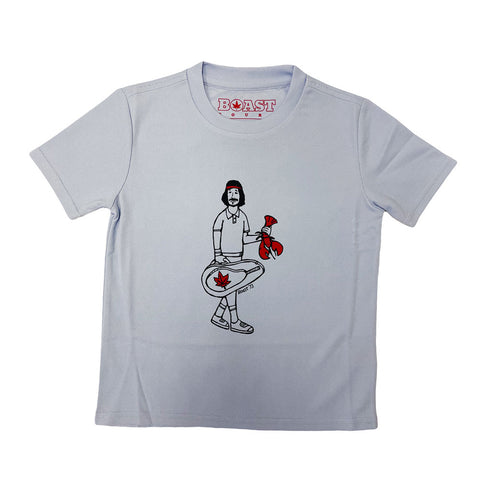 Boast Kid's Unisex Light Blue Printed Court Tee $40 NEW