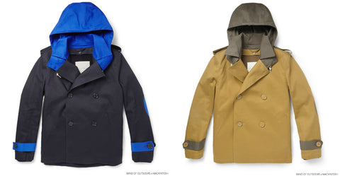 BAND OF OUTSIDERS X MACKINTOSH Bonded Cotton Peacoat $1,995 NEW