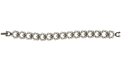 JOOMI LIM Let them Eat Cake Jewel Bracelet - White/Hematite $250 NEW