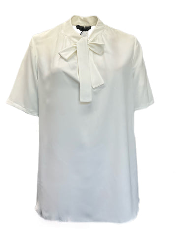 Marina Rinaldi Women's White Baciare Tie Front Blouse Size 18W/27 NWT