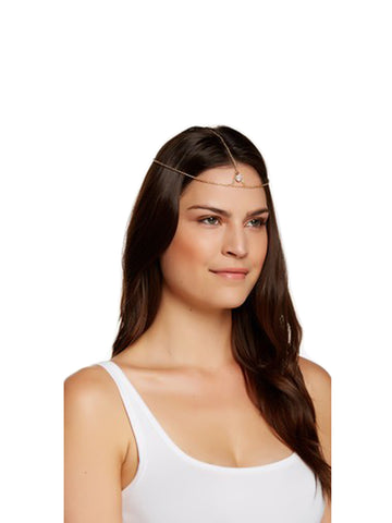 Bansri Women's Suhela 18K Gold Plated Head Chain HC1034 One Size Gold