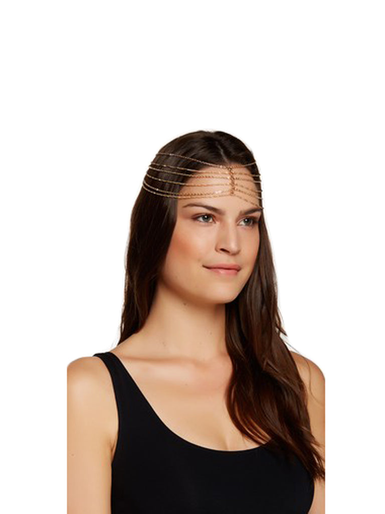 Bansri Women's Samaraa 18K Gold Plated Head Chain HC2016 One Size Gold