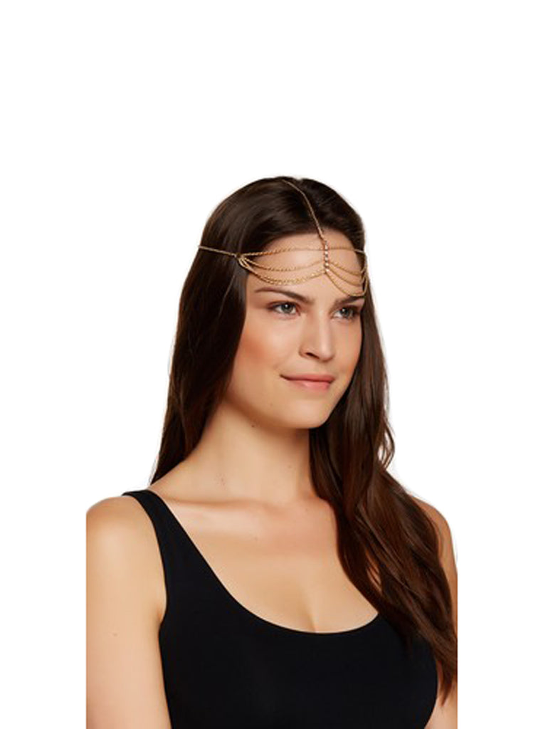 Bansri Women's Blair 18K Gold Plated Head Chain HC2020 One Size Gold