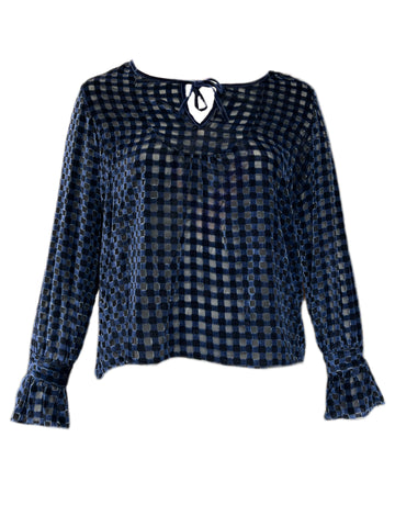 Marina Rinaldi Women's Blue Battigia Pullover Shirt NWT