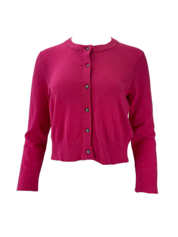 KATE SPADE Women's Begonia Key Pieces Jewel Button Cropped Cardigan NWT