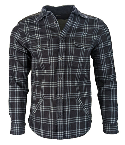 Benson Men's Cotton Indigo Plaid Shirt Jacket FW15-SHJ02 NWT