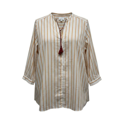 Marina Rinaldi Women's Beige Berbero Button Closure Shirt NWT