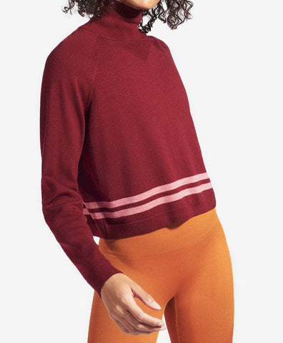 LNDR Women's Berry Knit Merino Wool Arctic Top #KN899 NWT