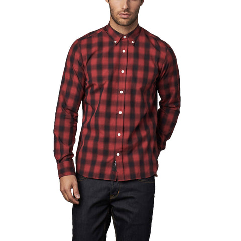 BESPOKEN Men's Black and Red Plaid Claremont Shirt 003010 $225 NWT