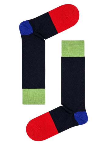 HAPPY SOCKS Men's Black Merino Wool Knitted Dressed Luis Socks Size 9.5-12 NWT