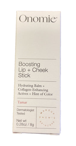 ONOMIE Boosting Lip + Cheek Hydrating & Collagen Stick in Tamar Shade 8g NEW