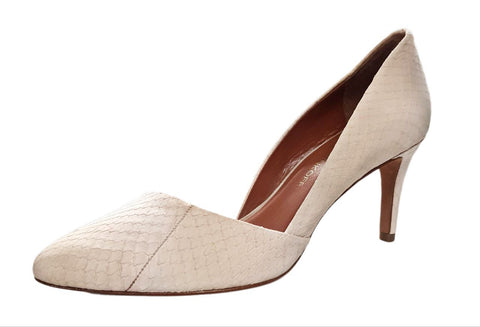 REBECCA MINKOFF Women's Pink Blush Nubuck Snake Brie Heels #M1170252 7.5 NWB