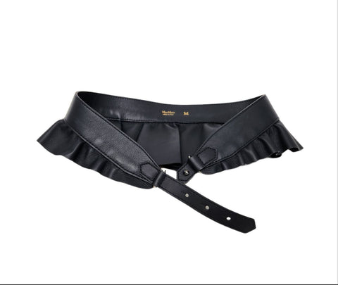 Max Mara Women's Ultramarine Burgos Leather Closure Belt NWT