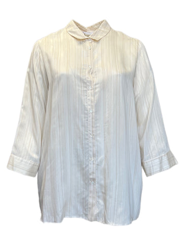 Marina Rinaldi Women's Beige Byron Button Down Shirt NWT