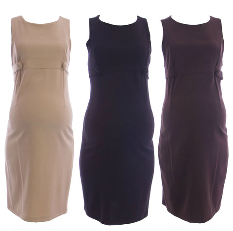 OLIAN Maternity Women's Princess Panel Sleeveless Sheath Dress $148 NWT